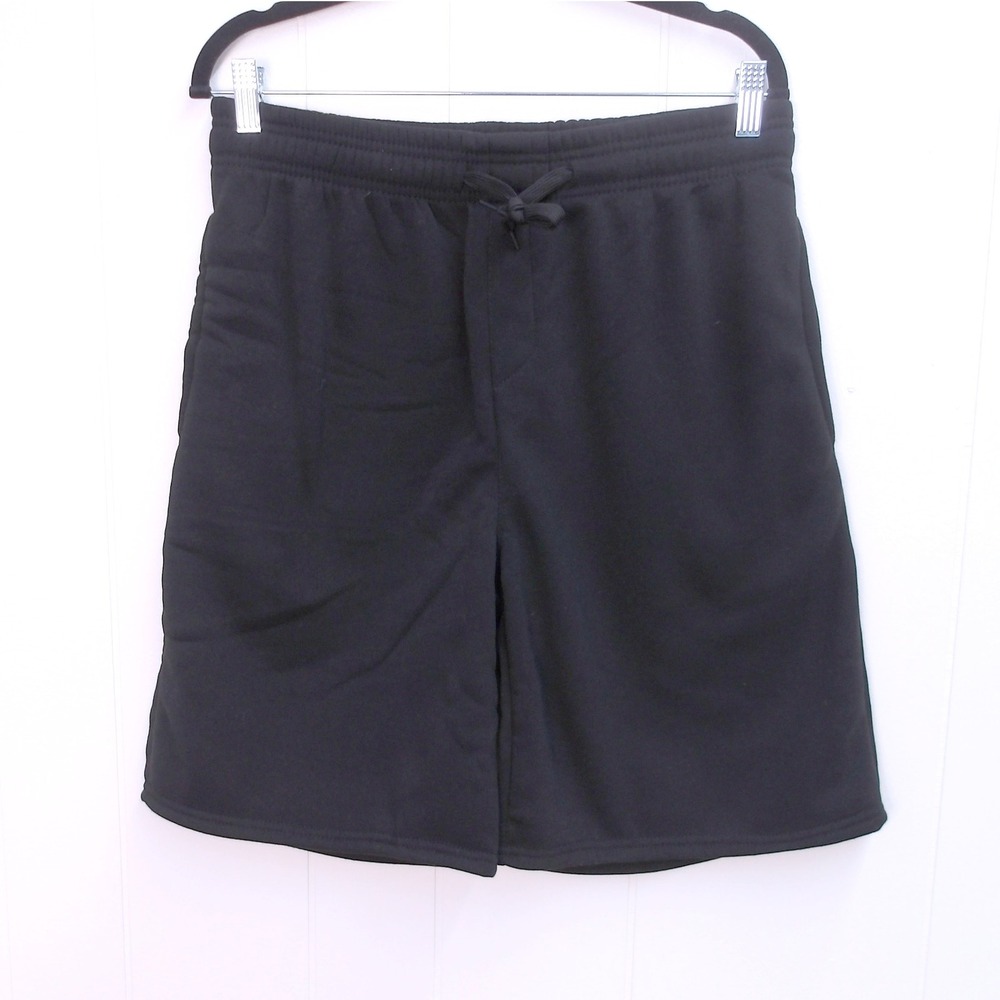 Men's Black Athletic Shorts Gym Workout Casual Activewear Fleece Sz M /#9203 - Picture 3 of 4
